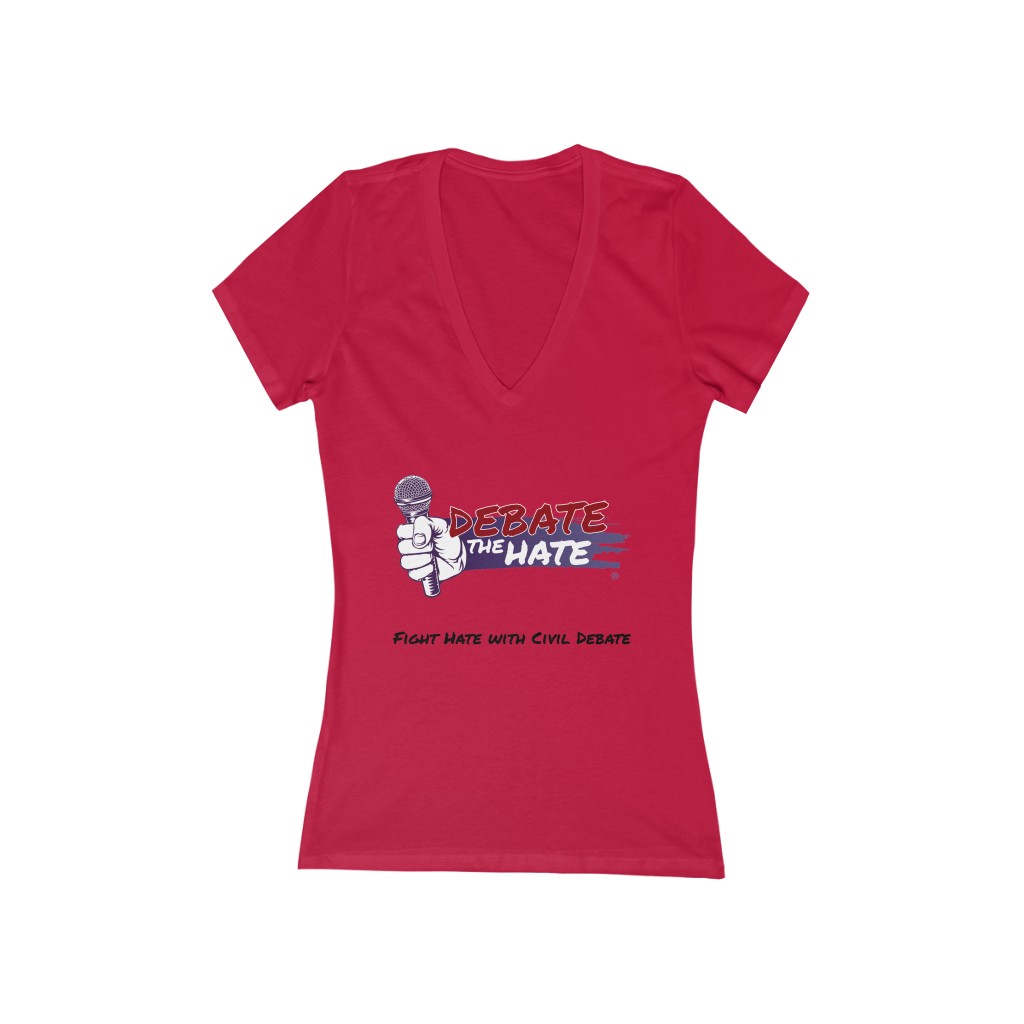DTH Women's Short Sleeve Deep V-Neck Tee - Image 7