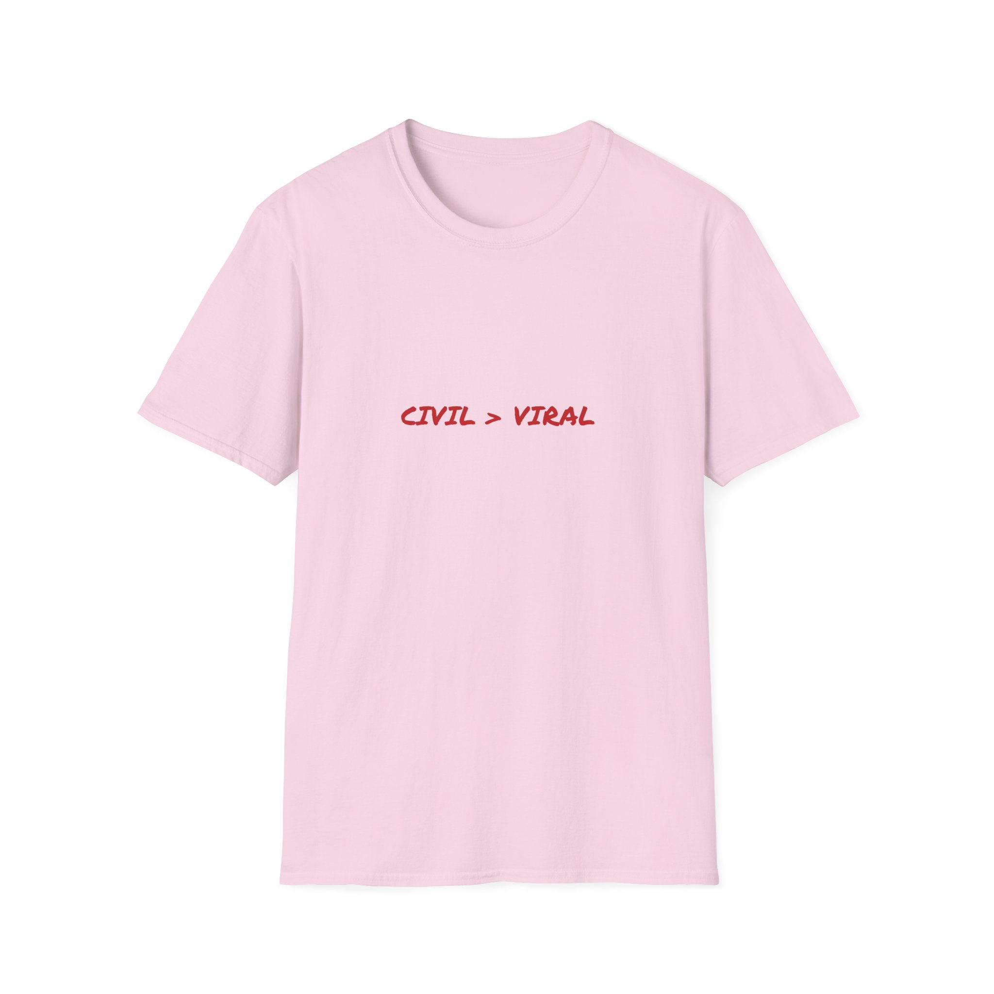 Thin Cotton T-Shirt - "Civil > Viral" - Image 35