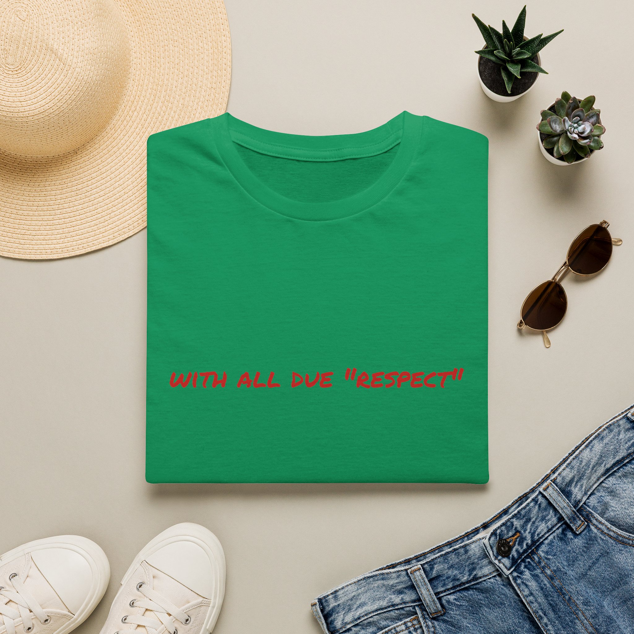 Thin Cotton T-Shirt — "With All Due 'Respect'" - Image 21