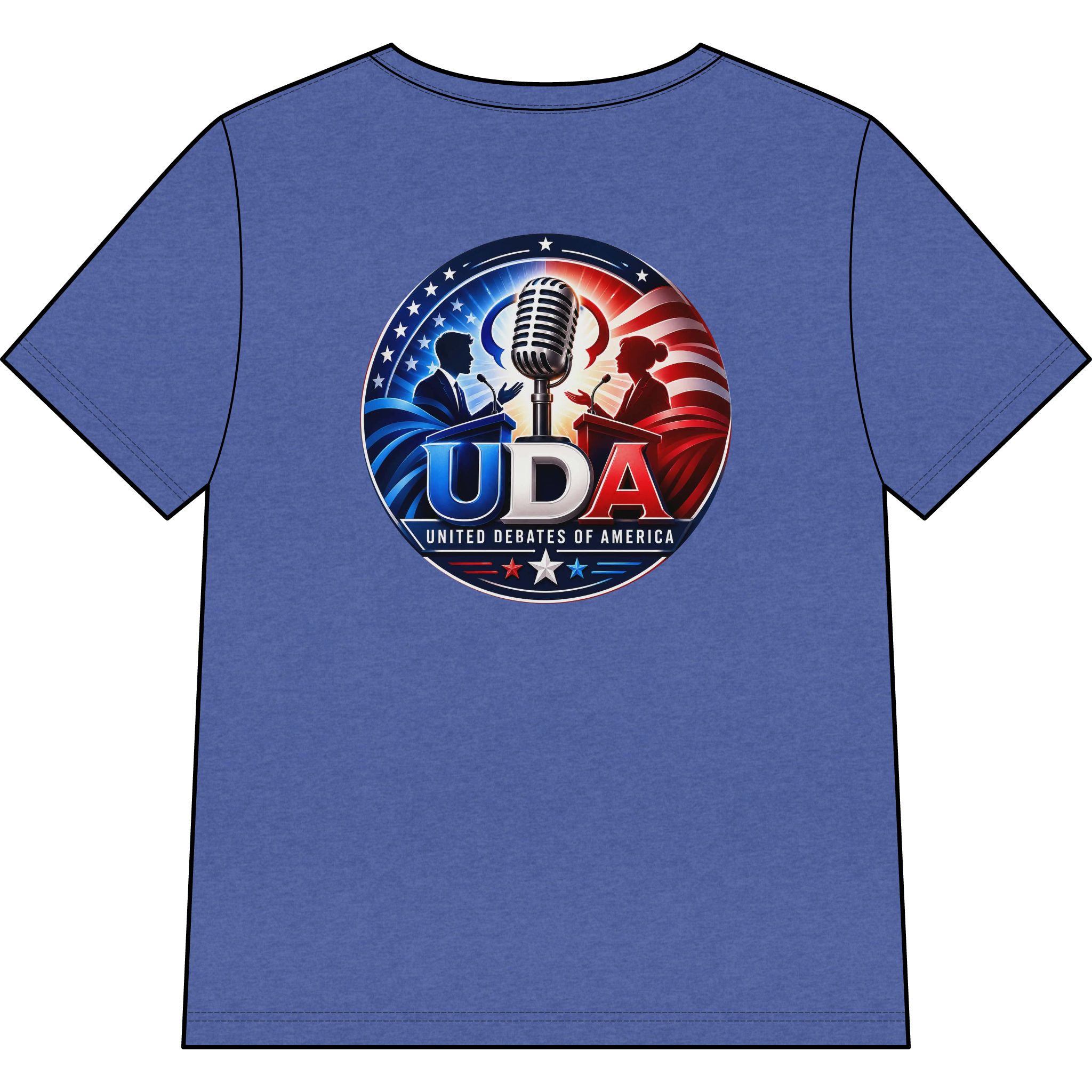 Women's V-Neck Tee — "Warning: May Start Debating" - Image 17