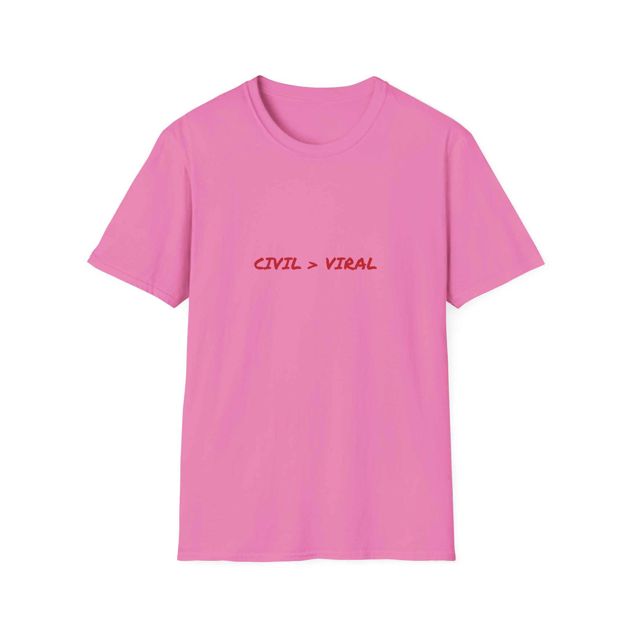 Thin Cotton T-Shirt - "Civil > Viral" - Image 39