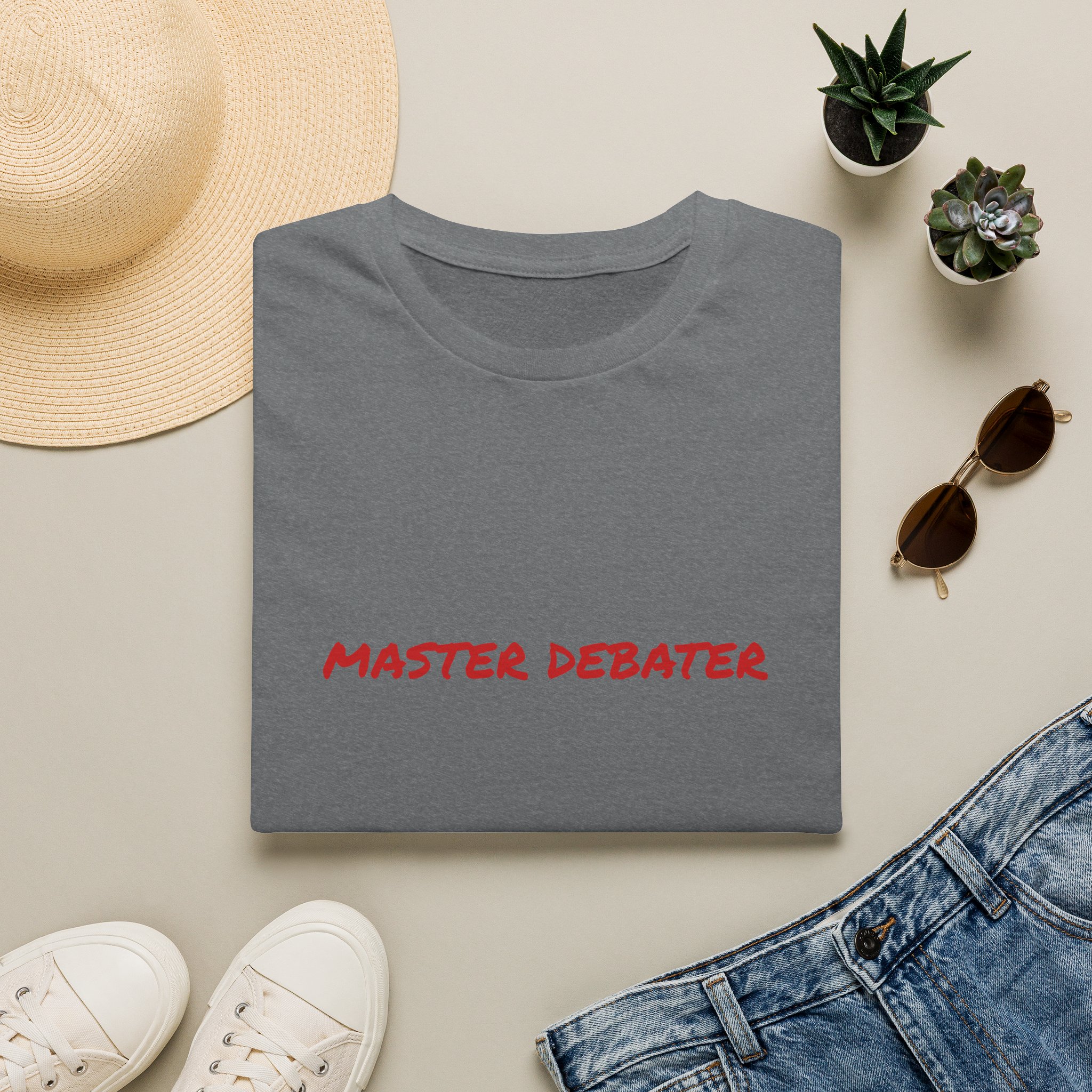 Thin Cotton T-Shirt - "Master Debater" - Image 17