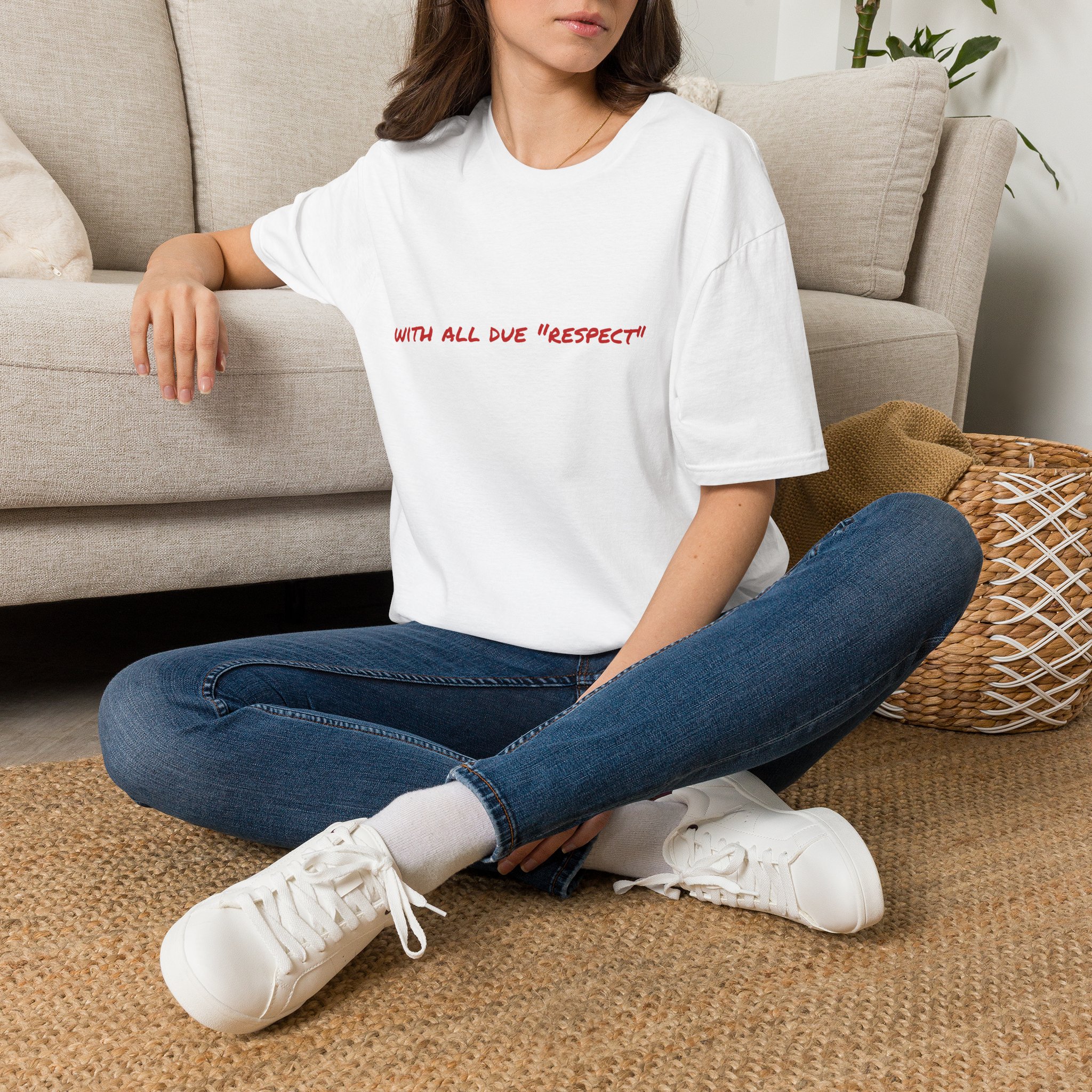 Thin Cotton T-Shirt — "With All Due 'Respect'" - Image 2