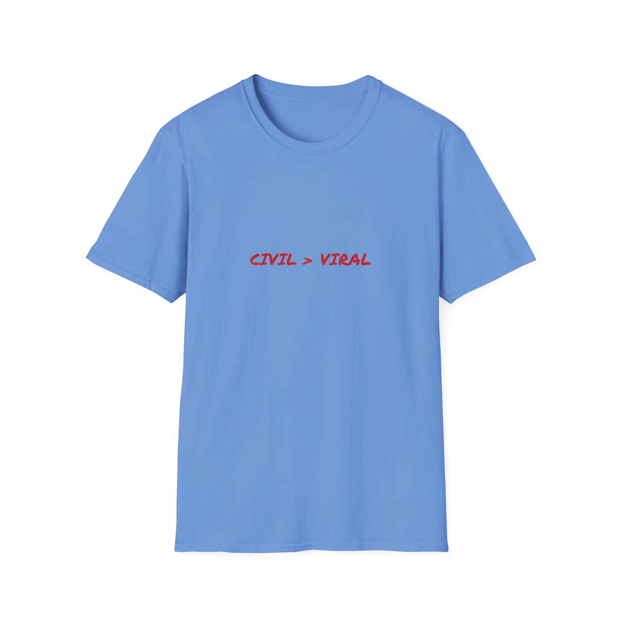 Thin Cotton T-Shirt - "Civil > Viral" - Image 23