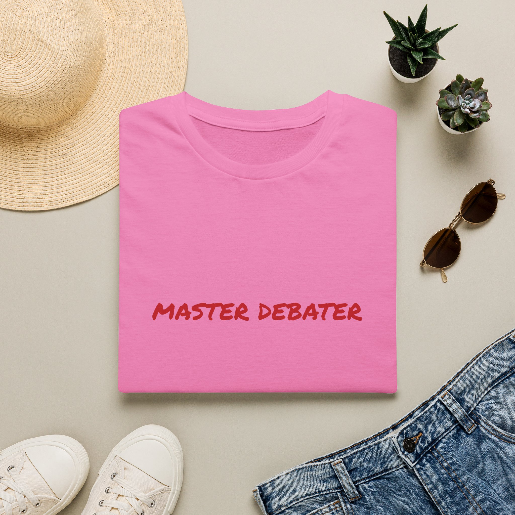 Thin Cotton T-Shirt - "Master Debater" - Image 45