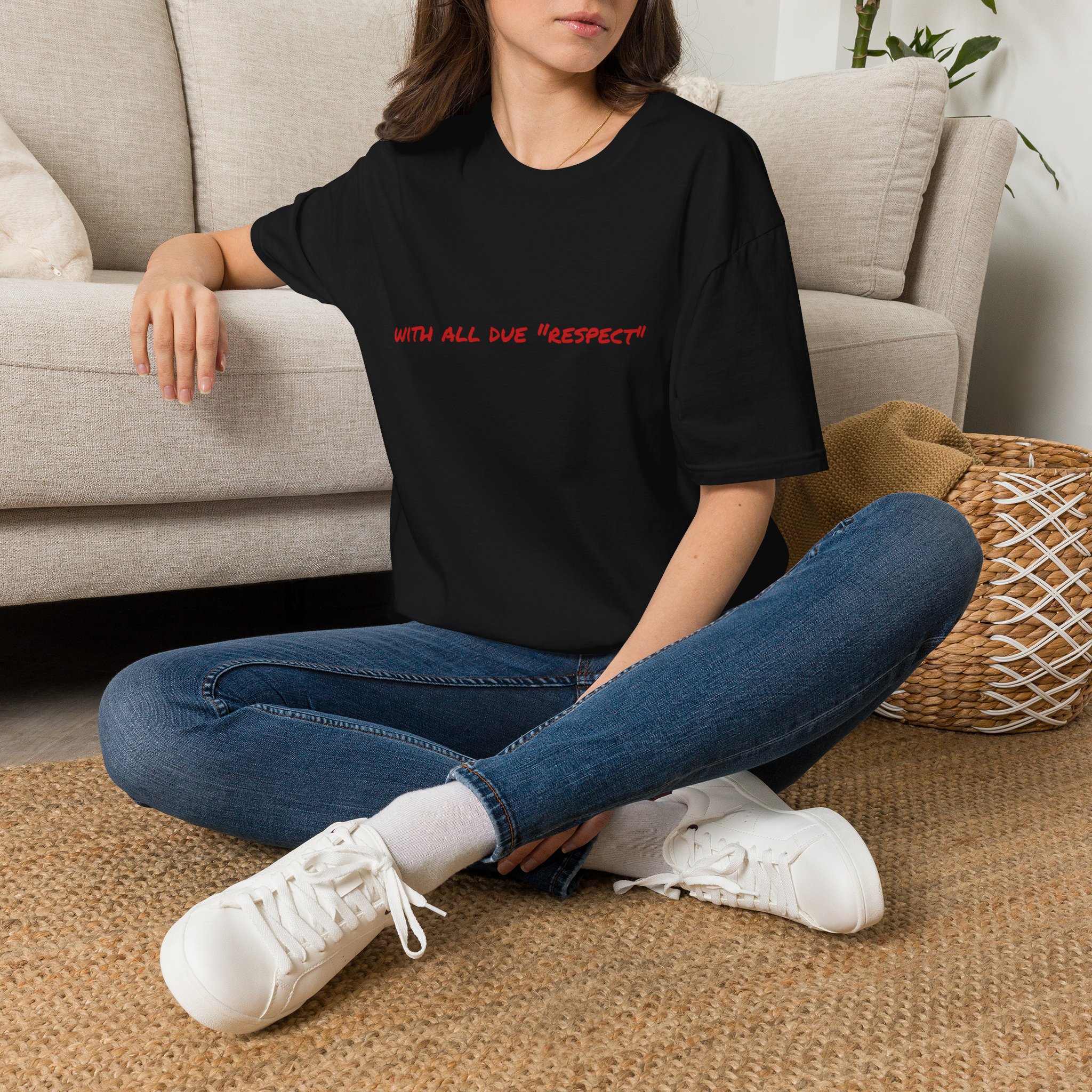 Thin Cotton T-Shirt — "With All Due 'Respect'" - Image 6