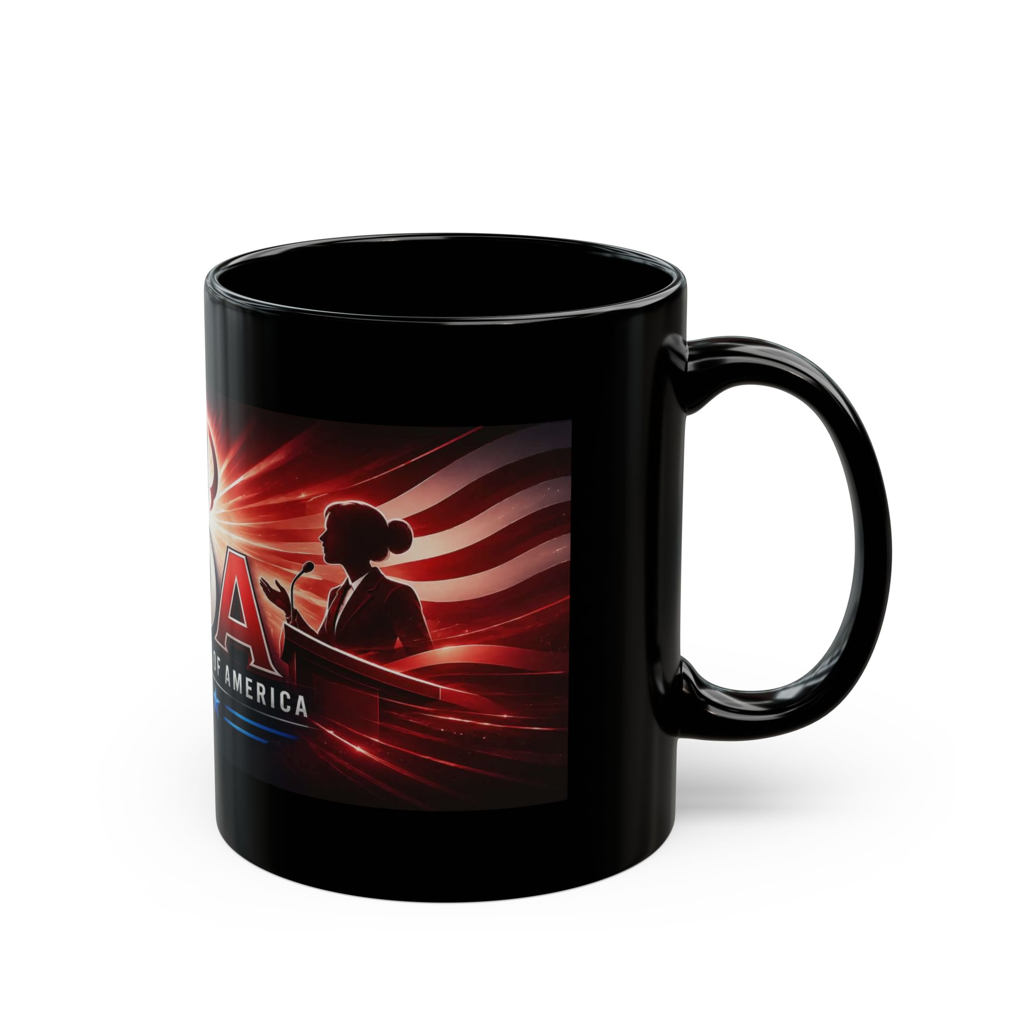 UDA Logo Black Mug - Image 2
