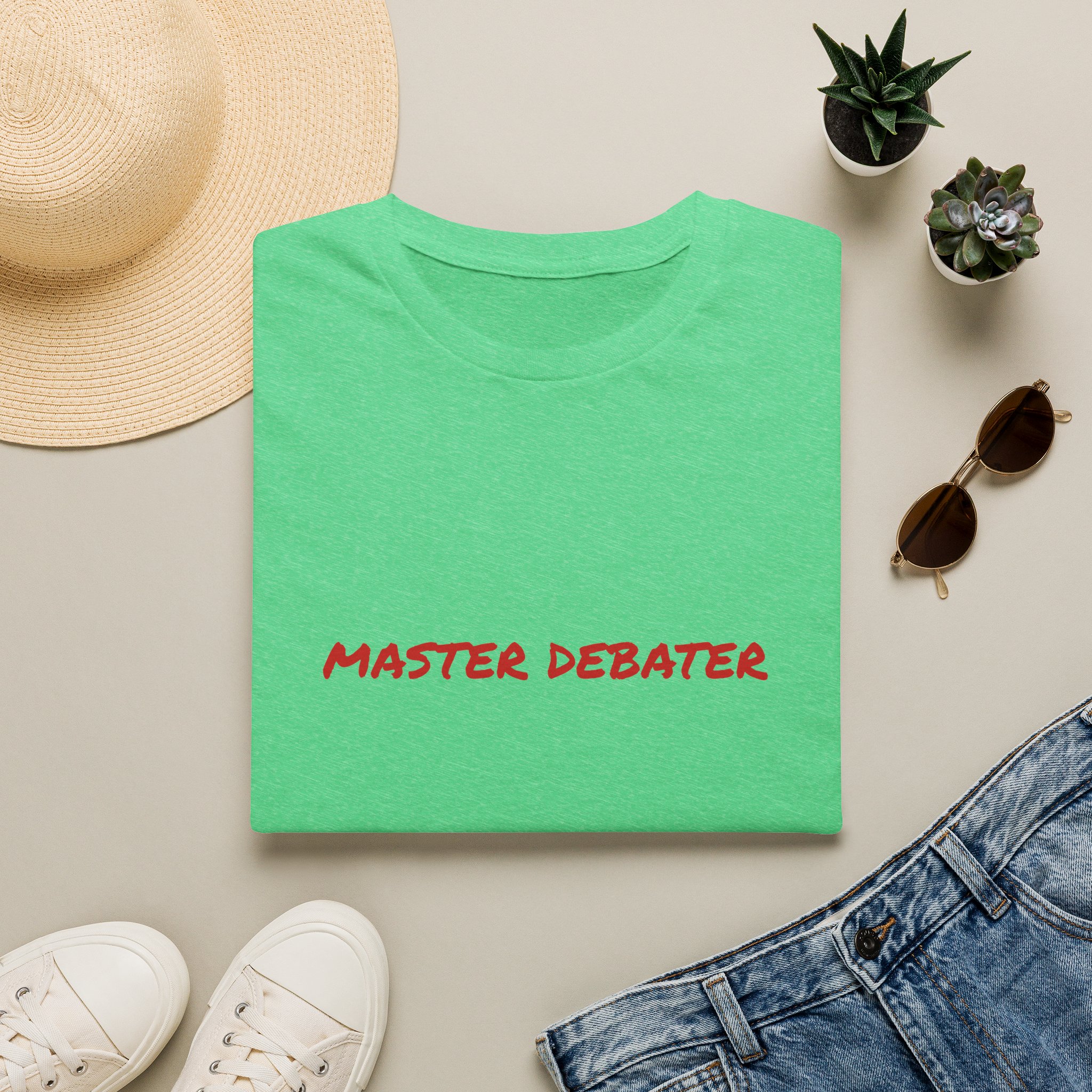 Thin Cotton T-Shirt - "Master Debater" - Image 25