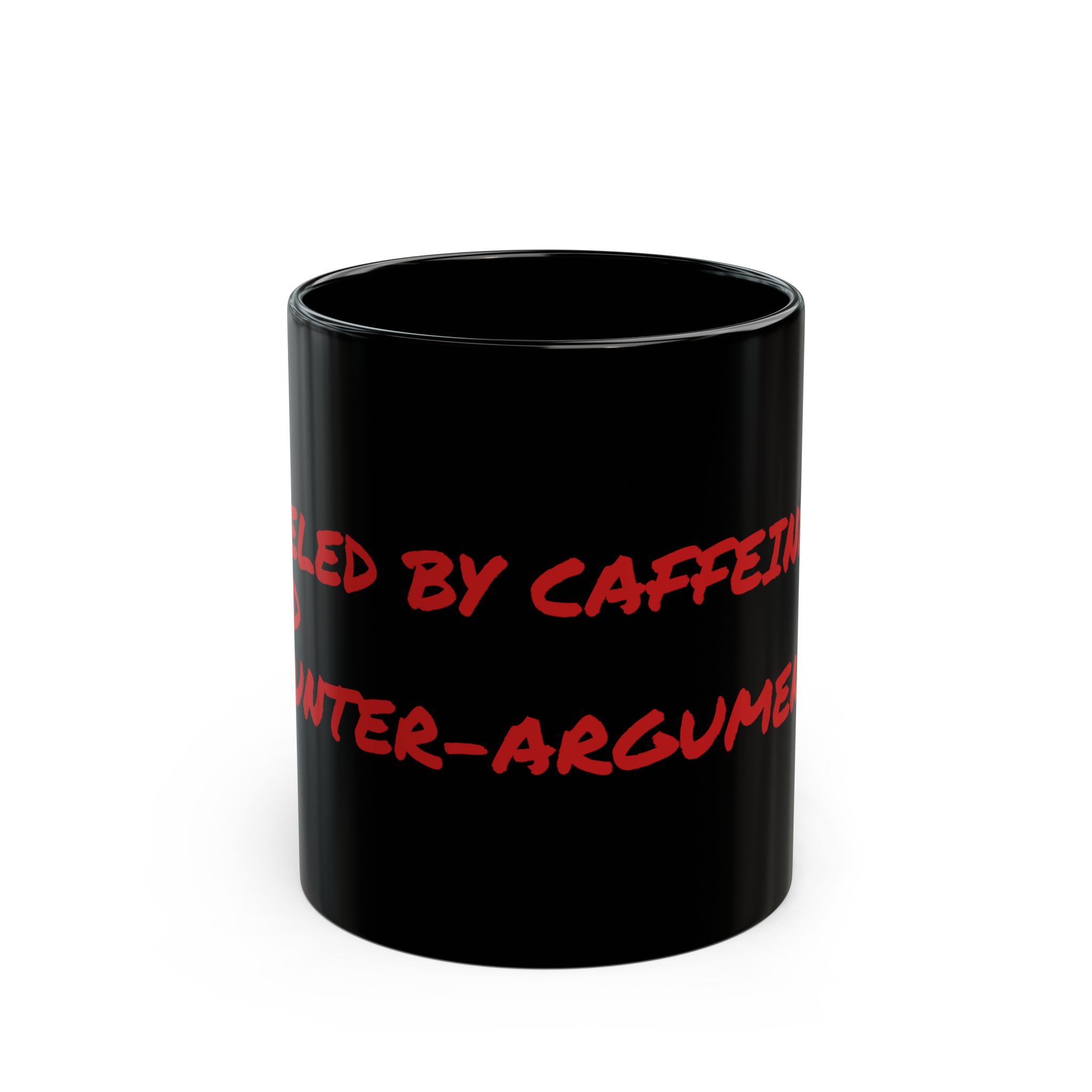 Black Mug — "Fueled by Caffeine"