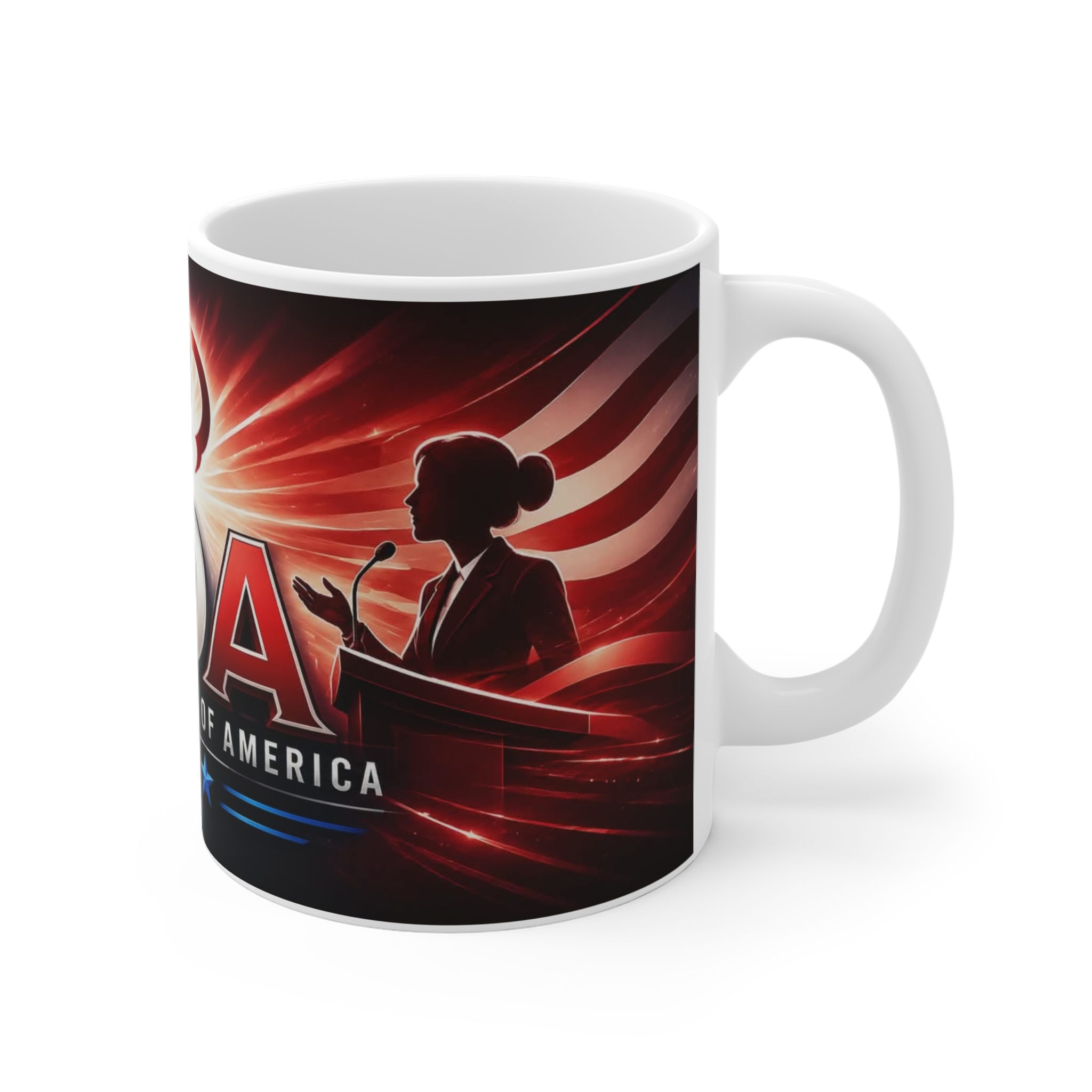 UDA Logo White Mug (11 oz) - Image 3