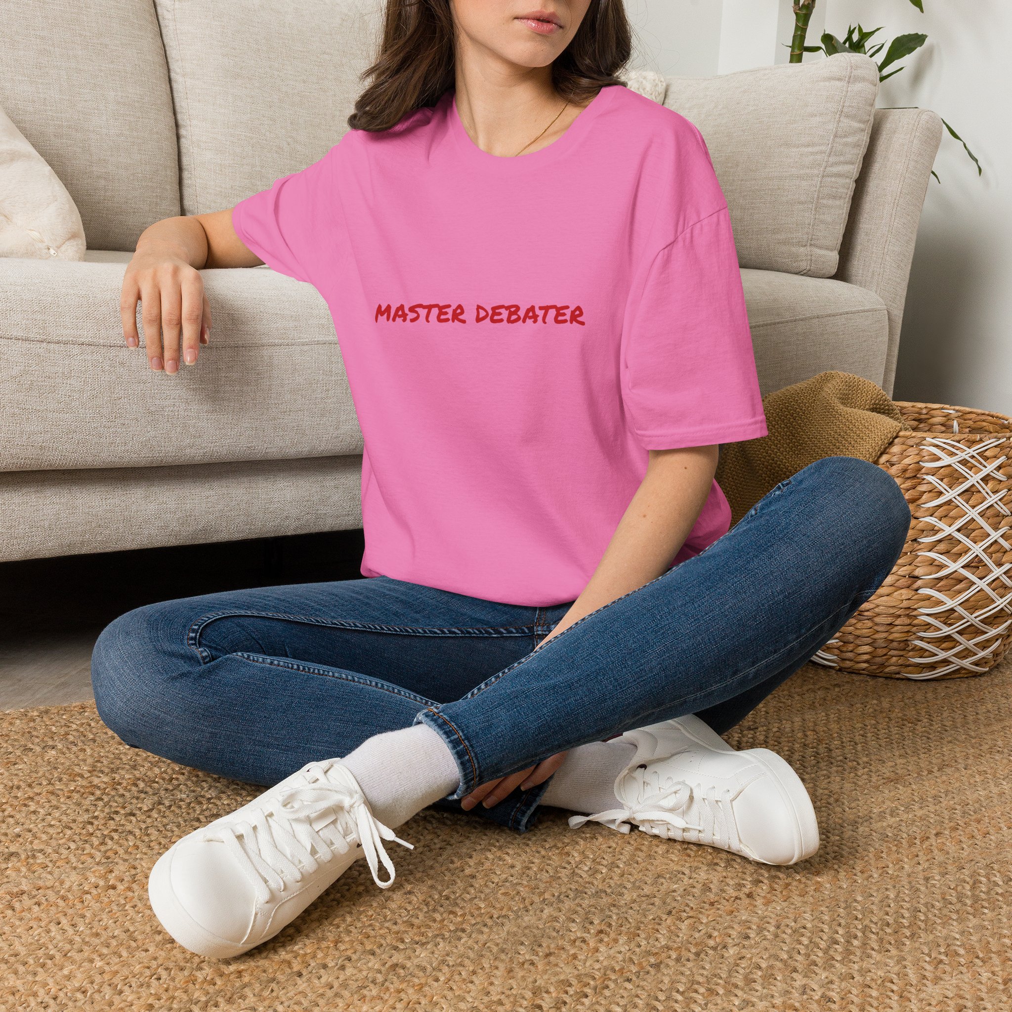 Thin Cotton T-Shirt - "Master Debater" - Image 46