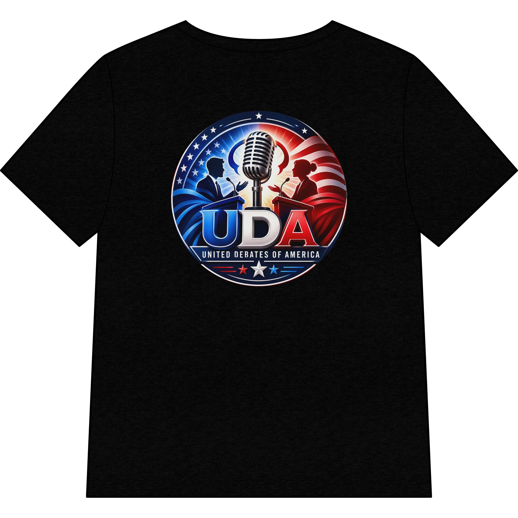 Women's V-Neck Tee — "Warning: May Start Debating" - Image 5