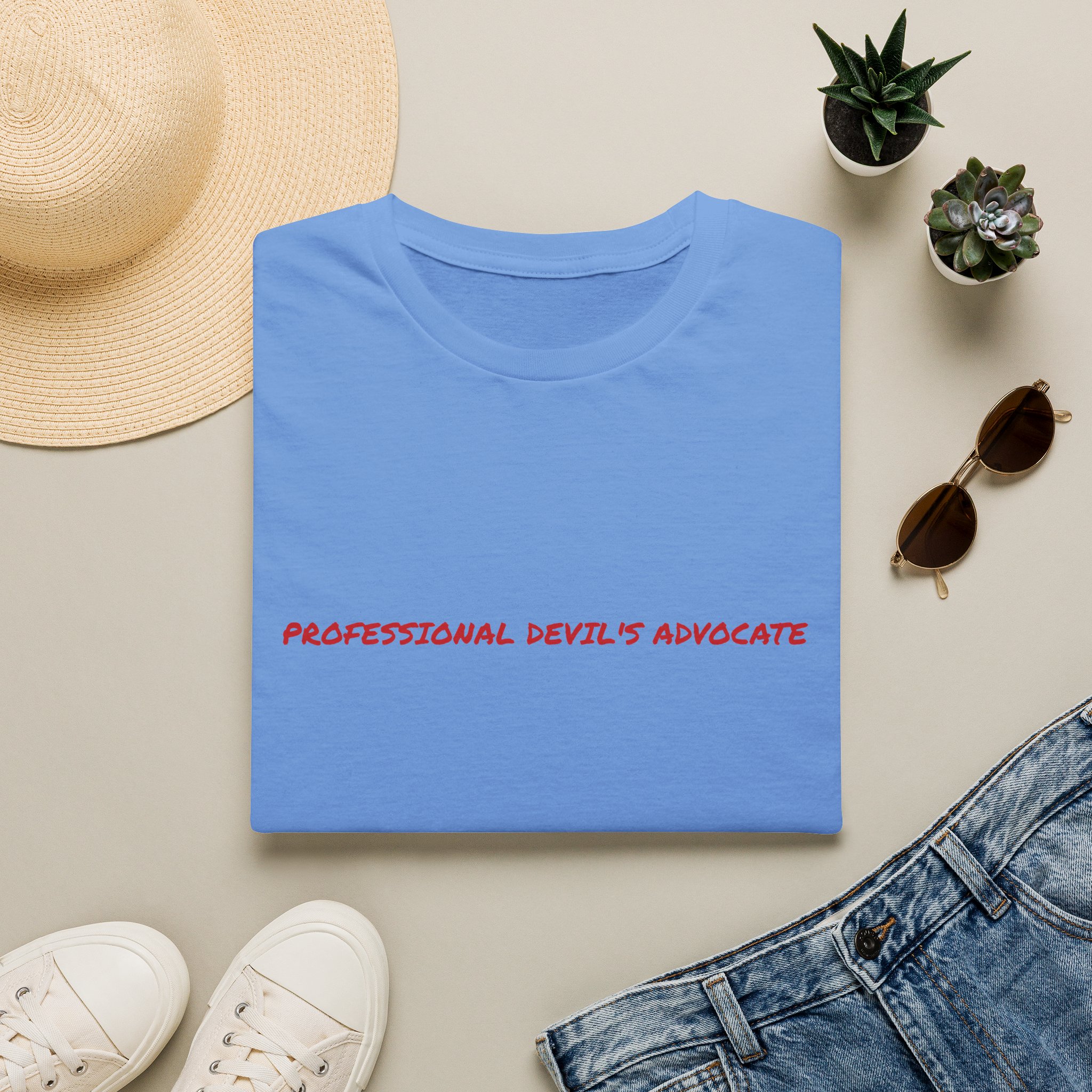 Thin Cotton T-Shirt - "Professional Devil's Advocate" - Image 21