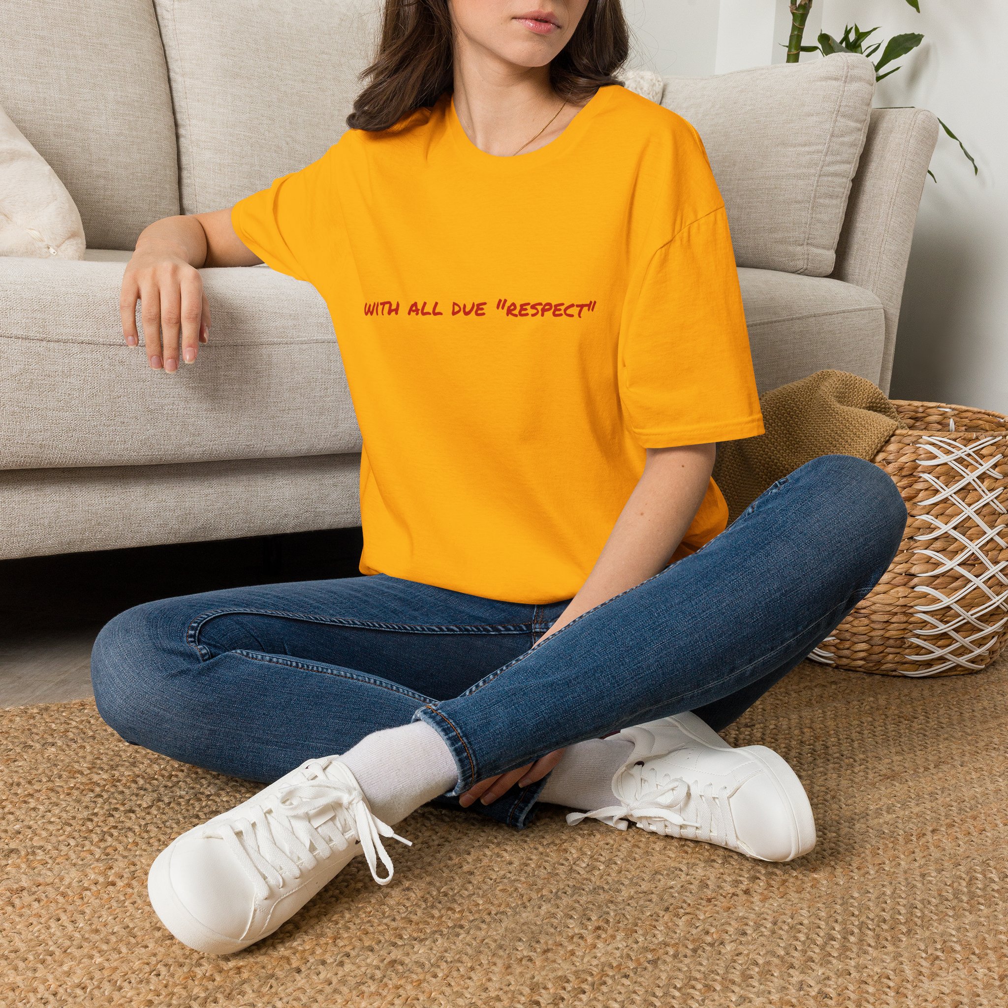 Thin Cotton T-Shirt — "With All Due 'Respect'" - Image 14
