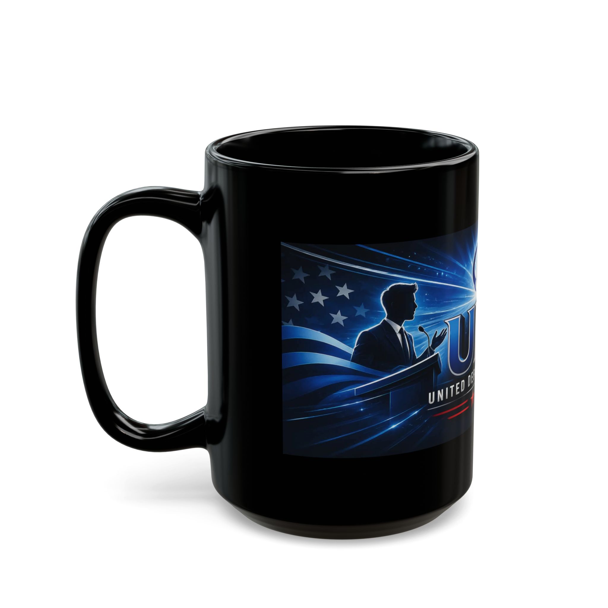 UDA Logo Black Mug - Image 7
