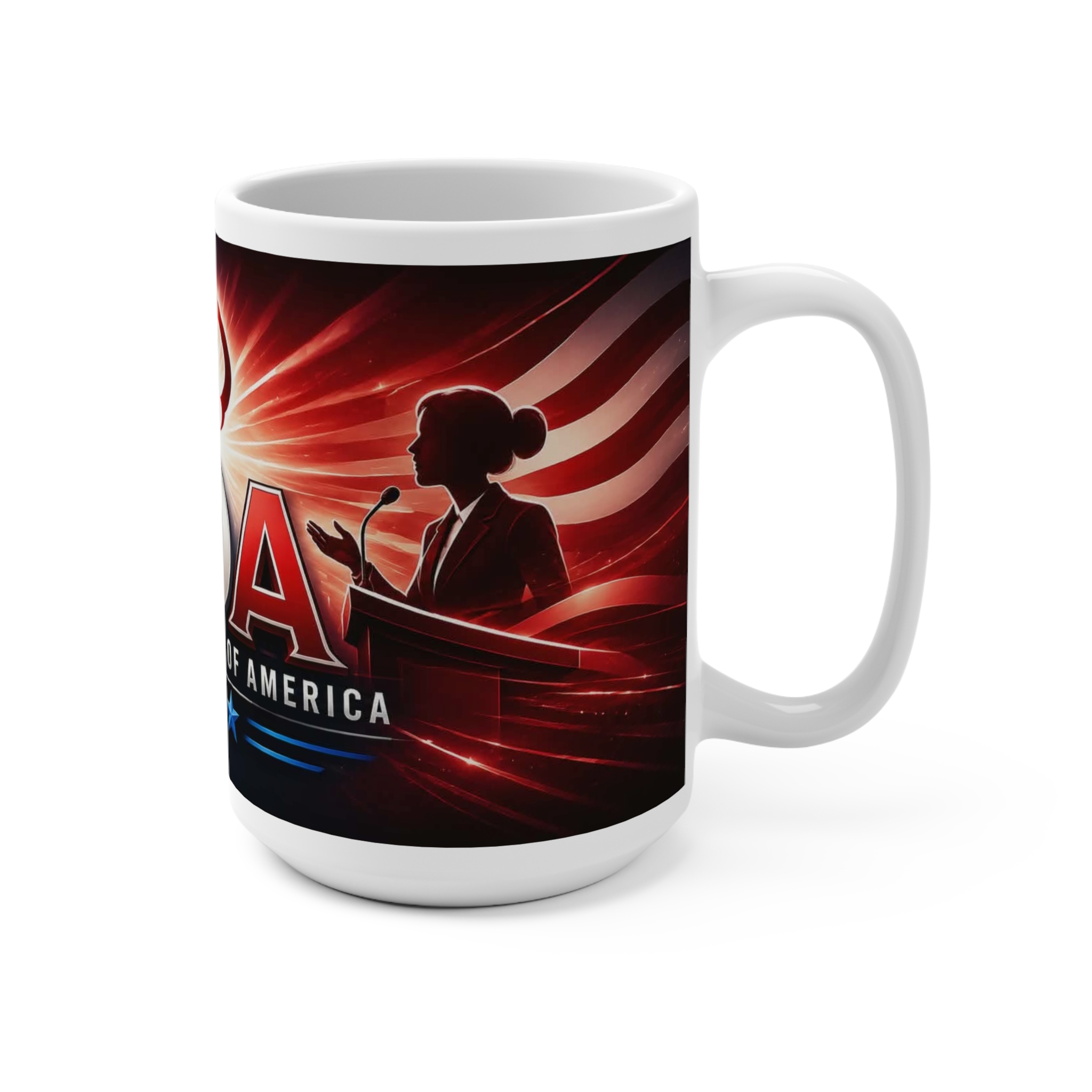 UDA Logo White Mug (15oz) - Image 2